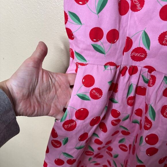 Coca Cola x Stitch Shoppe Dress Women's Large Pink Retro Sleeveless - Picture 4 of 10